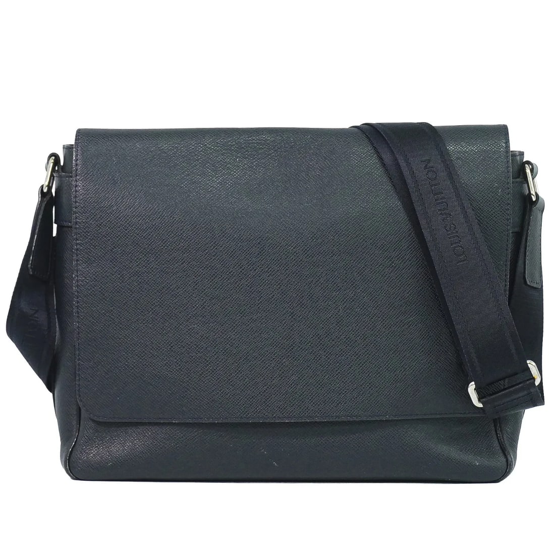 Louis Vuitton Roman navy leather bag: Louis Vuitton Roman navy leather bag Louis Vuitton Roman bag in navy Taiga leather. This unisex piece is made in France and is presented in good condition with light wear, light marks, light scratchin