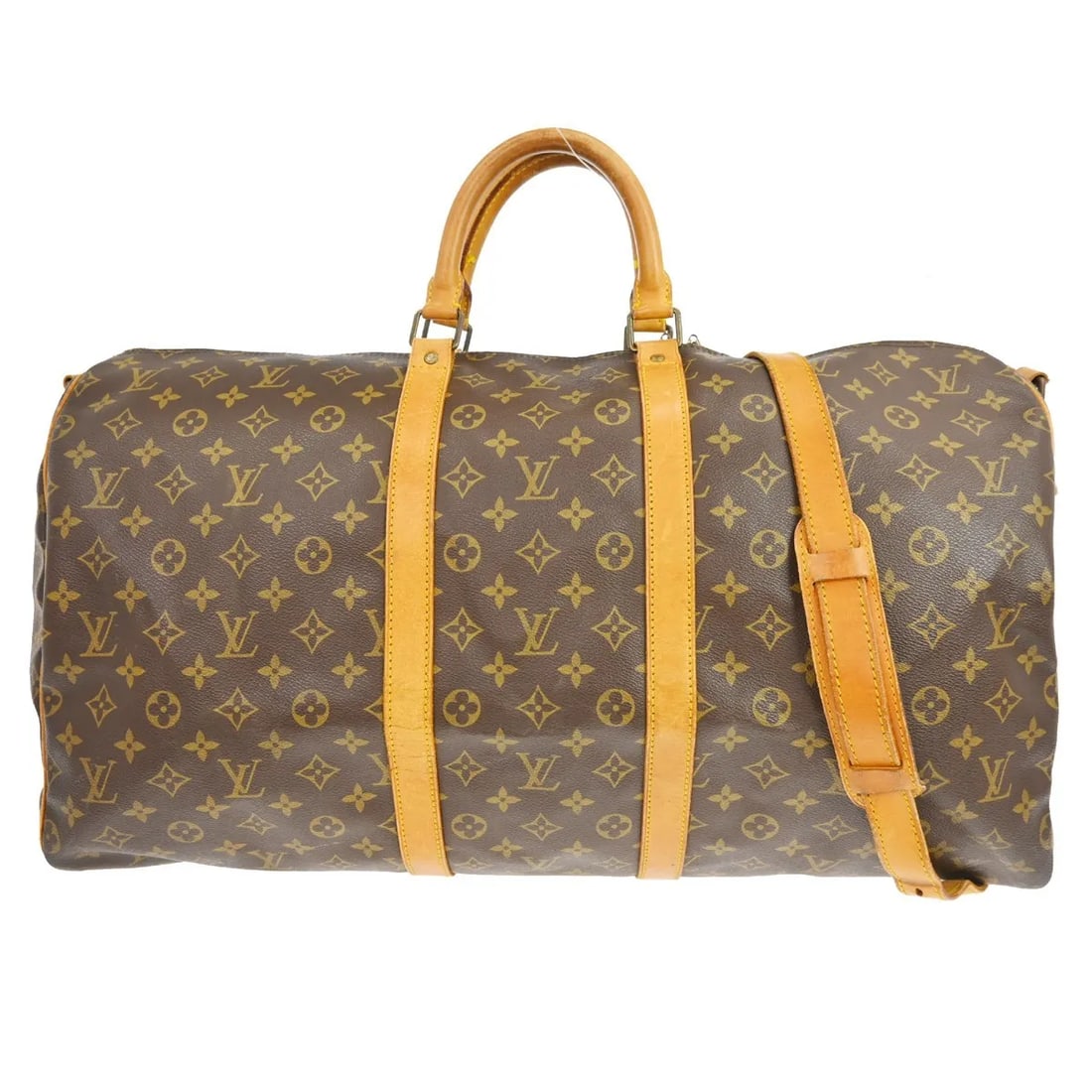 Louis Vuitton Keepall Bandouliere Monogram Canvas Travel Bag: Louis Vuitton Keepall Bandouliere Monogram Canvas Travel Bag Louis Vuitton Keepall Bandouliere in brown monogram canvas. This unisex travel bag is made in France and is presented in fair condition wit