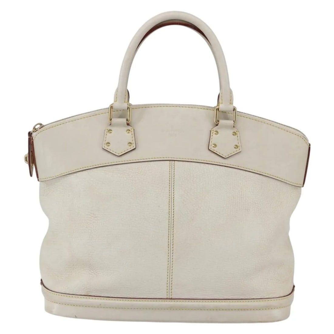 Louis Vuitton Suhali Lockit White Leather Handbag: Louis Vuitton Suhali Lockit White Leather Handbag This Louis Vuitton Suhali Lockit handbag is crafted from white leather and designed for women. The bag features metal fittings and provides ample spac