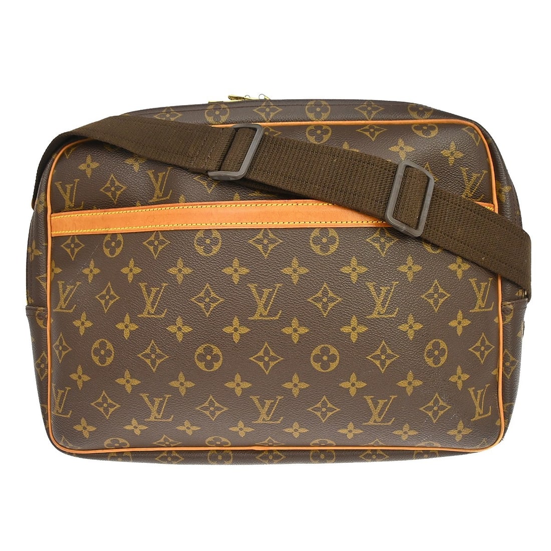 Louis Vuitton Reporter GM Monogram Canvas Crossbody Bag M45252: Louis Vuitton Reporter GM Monogram Canvas Crossbody Bag M45252 Louis Vuitton Reporter GM shoulder bag in Monogram canvas and leather, made in France. It features a zip closure, adjustable crossbody st