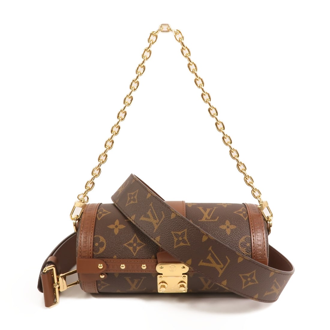 Louis Vuitton Papillon Trunk M57835 Monogram 2 Way Shoulder Bag: Louis Vuitton Papillon Trunk M57835 Monogram 2 Way Shoulder Bag Louis Vuitton Papillon Trunk 2 Way Shoulder Bag, model M57835, in brown monogram and PVC coated canvas. It features a 2-way shoulder bag