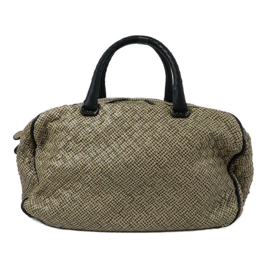 Bottega Veneta 222729 VK961 1099 Beige Calfskin Women's Handbag: Bottega Veneta 222729 VK961 1099 Beige Calfskin Women's Handbag Bottega Veneta handbag in calfskin leather with a beige and black color combination. It features a regular women's size, a beige frame c