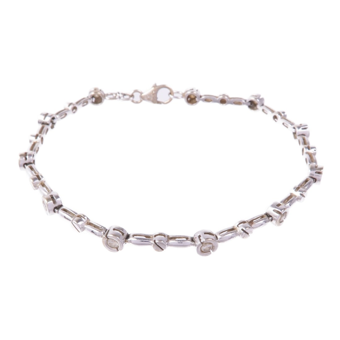 18K White Gold Diamond Bracelet 0.41ct 7.1g (1 of 9)