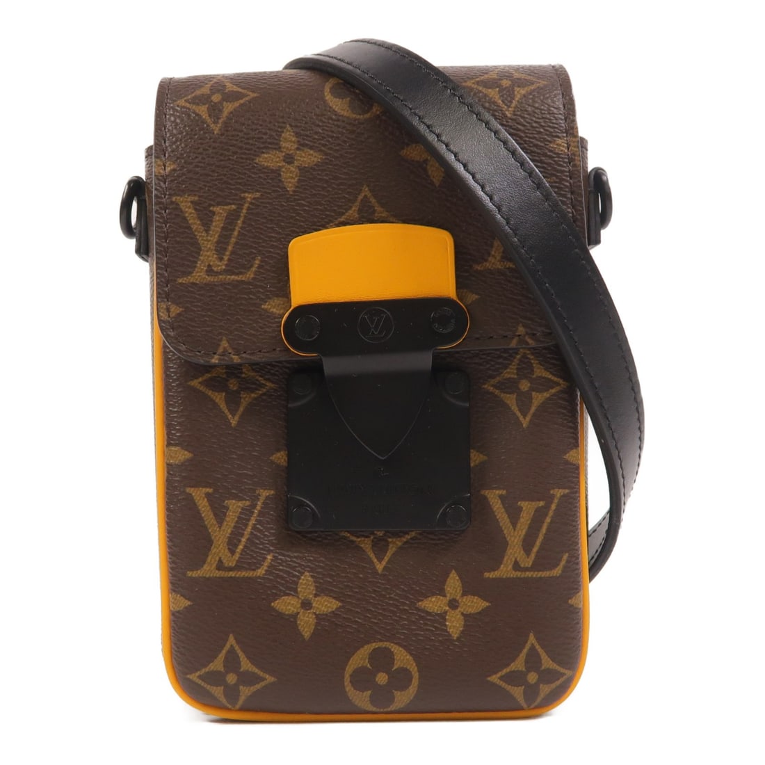 Louis Vuitton M82535 S-Lock Vertical Monogram Shoulder Bag Brown: Louis Vuitton M82535 S-Lock Vertical Monogram Shoulder Bag Brown This Louis Vuitton S-Lock Vertical Wearable Wallet Shoulder Bag is presented in brown Monogram and PVC coated canvas. It features a sho