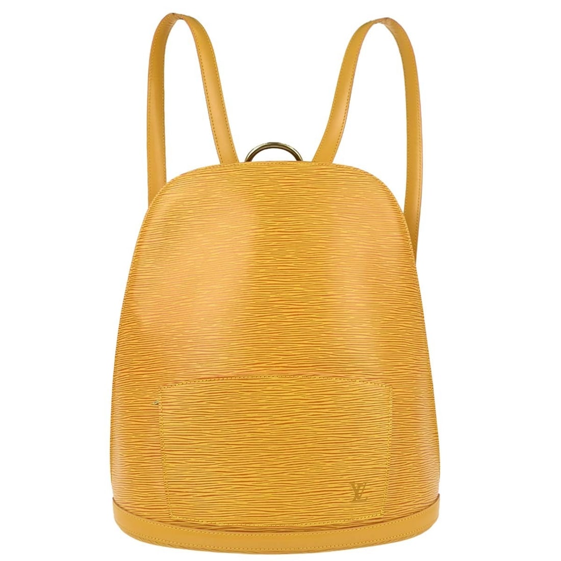 Louis Vuitton Gobelins Epi Leather Backpack Yellow M52299: Louis Vuitton Gobelins Epi Leather Backpack Yellow M52299 Louis Vuitton Gobelins backpack in yellow Epi leather with a zip closure and medium-size silhouette. Made in France, this unisex bag features 