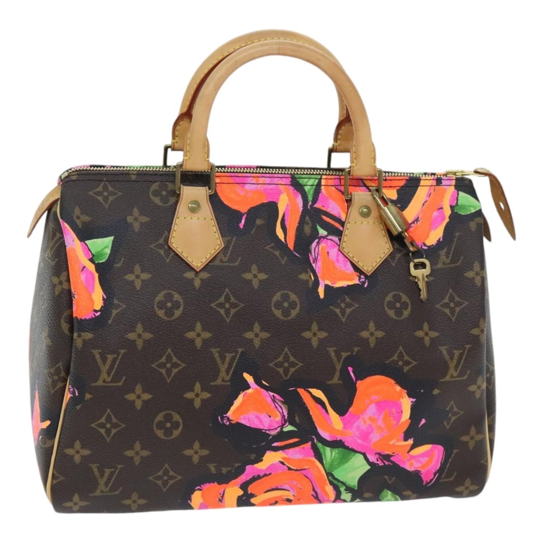 Louis Vuitton M48610 Speedy 30 Monogram Rose handbag: Louis Vuitton M48610 Speedy 30 Monogram Rose handbag Louis Vuitton Monogram Rose Speedy 30 hand bag in Monogram Canvas with an exterior color combination of Monogram, Orange, and Pink. Made in France,