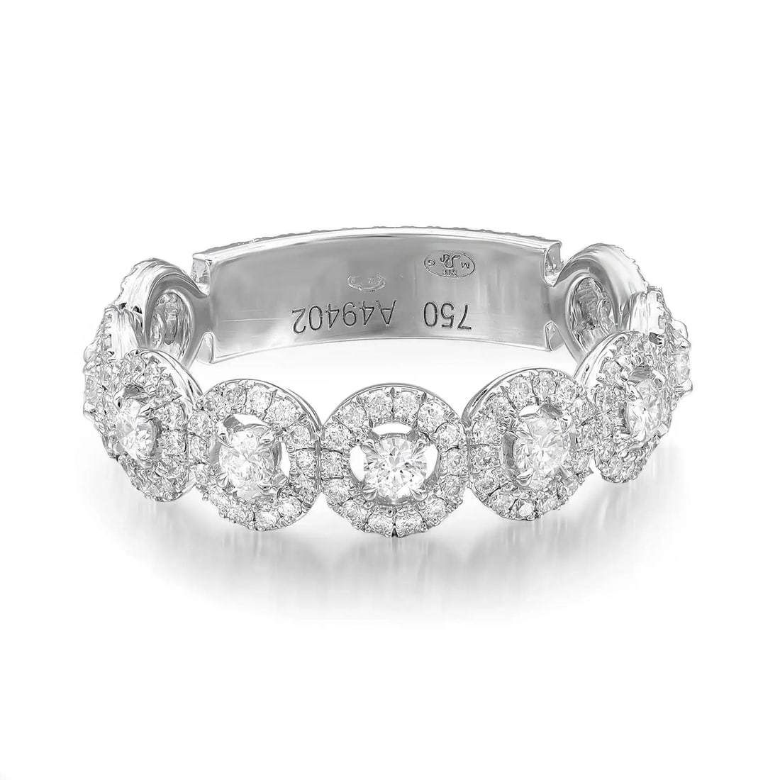 Messika All Joy Diamond Band Ring 0.88ct 18K White Gold Size 54 US 7: Messika All Joy Diamond Band Ring 0.88ct 18K White Gold Size 54 US 7 Exude elegance with the Messika All Joy Diamond Band Ring, a stunning piece crafted from 18K white gold. This exquisite ring showca