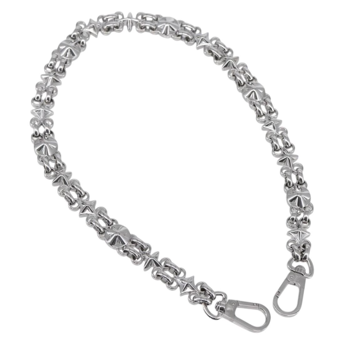 Louis Vuitton Silver Metal Shoulder Strap Chain Authentic: Louis Vuitton Silver Metal Shoulder Strap Chain Authentic Louis Vuitton chain shoulder strap in silver-tone metal, measuring 23.6 inches. The item is offered as shown in the photo only, with no box or