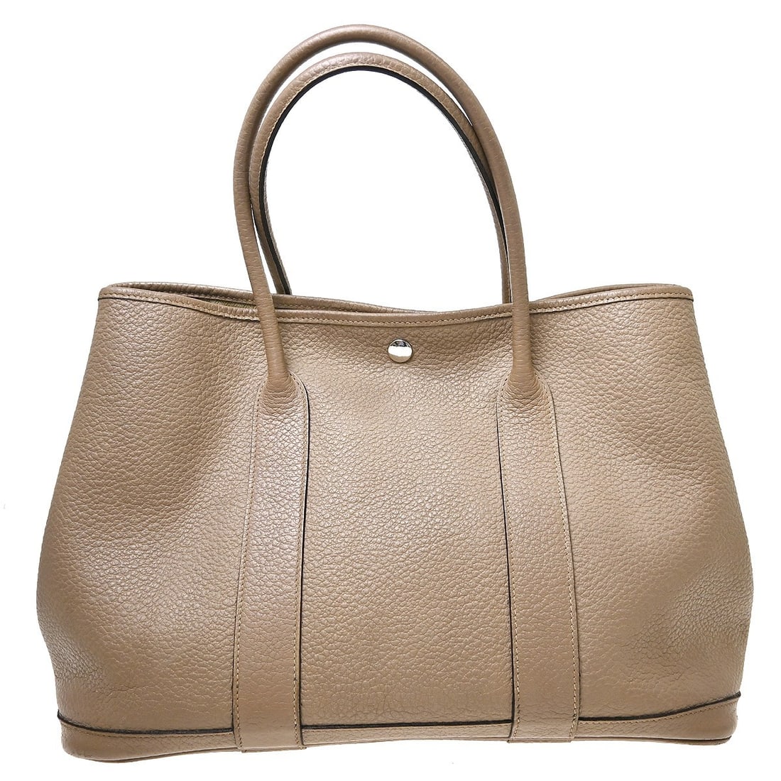 Hermes Garden Party 36 PM Negonda Leather Tote Etoupe Gray: Hermes Garden Party 36 PM Negonda Leather Tote Etoupe Gray Hermes Garden Party 36 PM tote handbag in Etoupe Gray Negonda leather, made in France. It features double handles, silver-tone hardware, and 