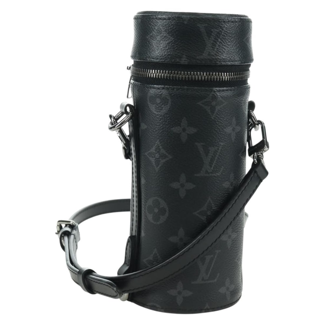 Louis Vuitton GI0398 Monogram Eclipse Canvas Bottle Holder Bag: Louis Vuitton GI0398 Monogram Eclipse Canvas Bottle Holder Bag Louis Vuitton Eclipse Bottle Holder Porte Boutille GI0398 in Monogram Eclipse Canvas, made in France. This shoulder bag style piece is pr