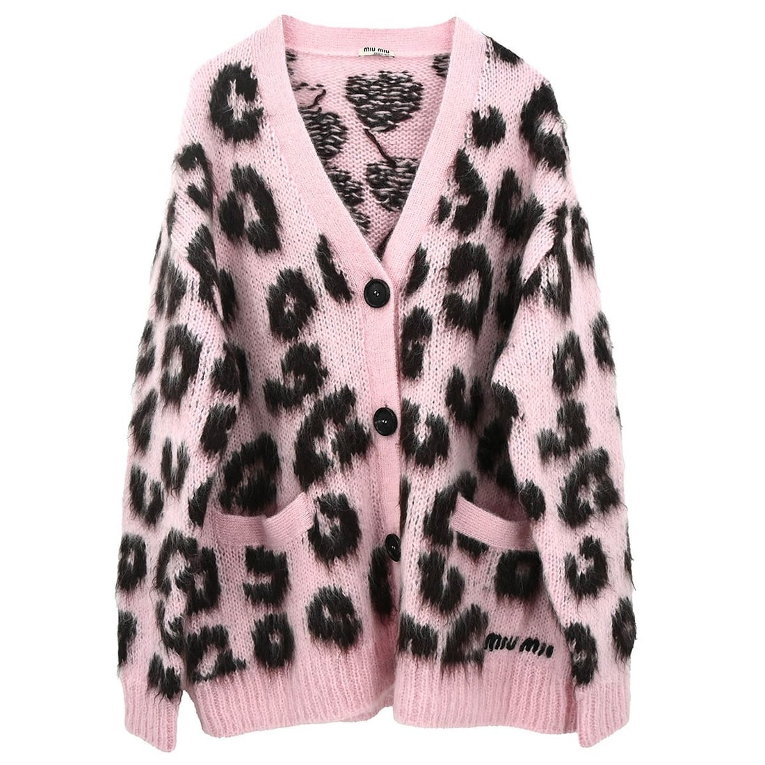Pink Womens Cardigan Sweater Miu Miu IT 36 Round Neck (1 of 18)