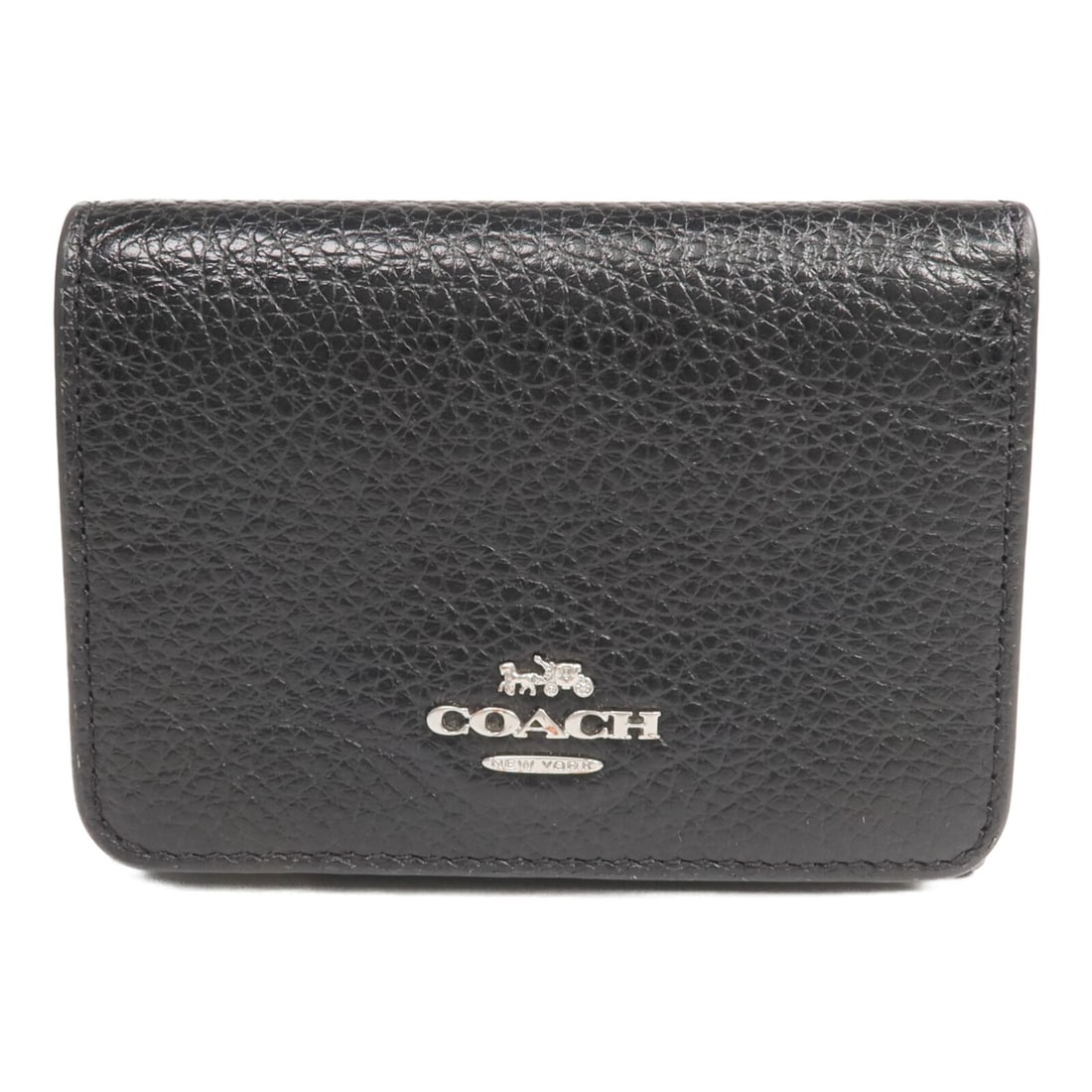 COACH CZ447 calfskin wallet black brown removable zip pouch: COACH CZ447 calfskin wallet black brown removable zip pouch COACH SHW wallet in black and brown calfskin leather, model CZ447. It features a hook button closure, six card slots, and one coin case. The
