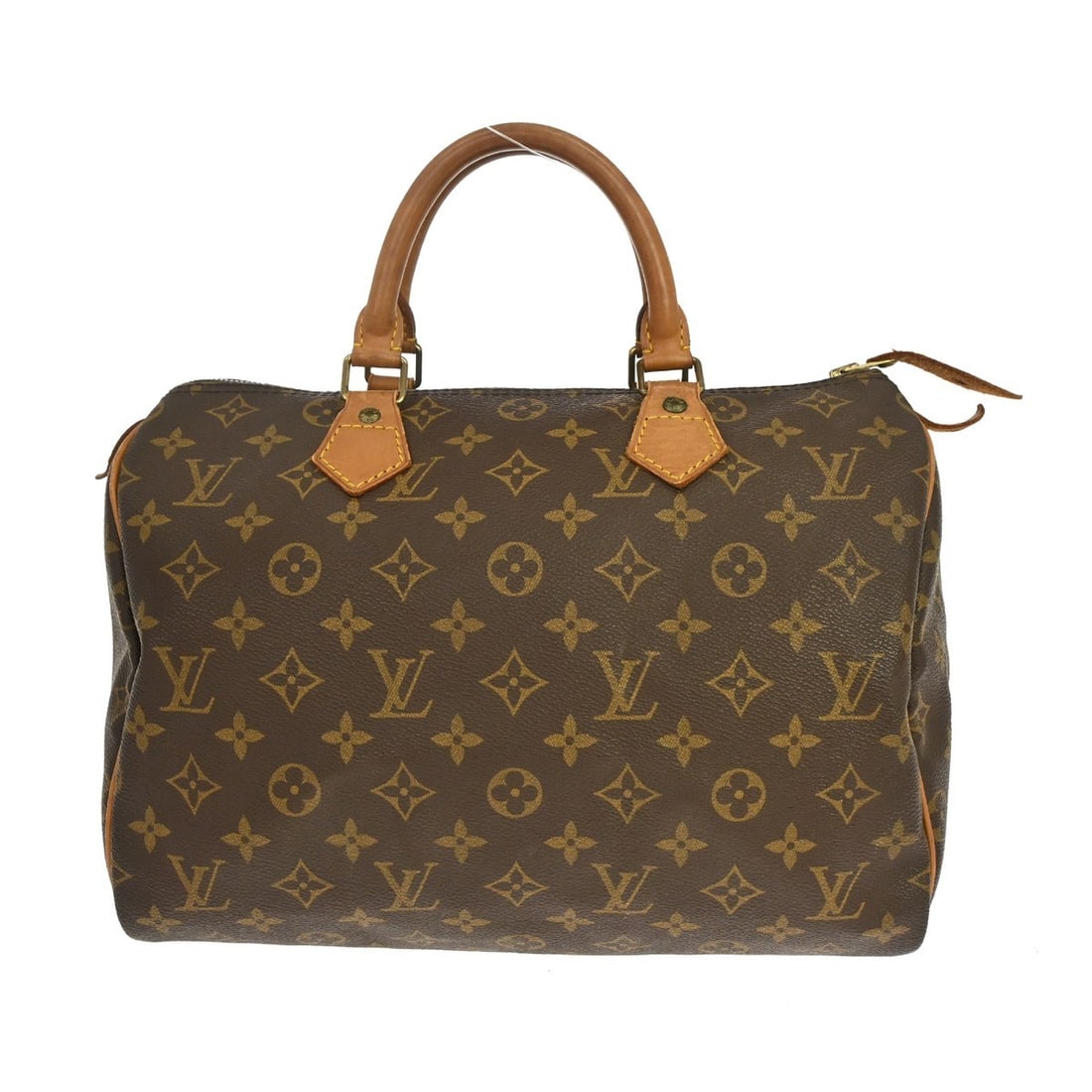 Louis Vuitton Speedy 30 Monogram Canvas Satchel M41526: Louis Vuitton Speedy 30 Monogram Canvas Satchel M41526 Vintage Louis Vuitton Speedy 30 handbag in brown Monogram canvas with leather double handles and a zip closure. This satchel-style bag is made in