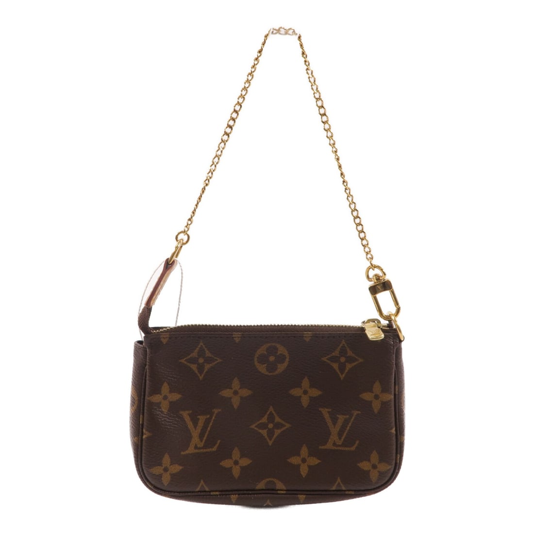 Louis Vuitton Mini Pochette Accessoires M58009 Monogram Canvas Bag: Louis Vuitton Mini Pochette Accessoires M58009 Monogram Canvas Bag Louis Vuitton Mini Pochette Accessoires handbag, model M58009, in brown Monogram and PVC coated canvas. It features a fastener pocket