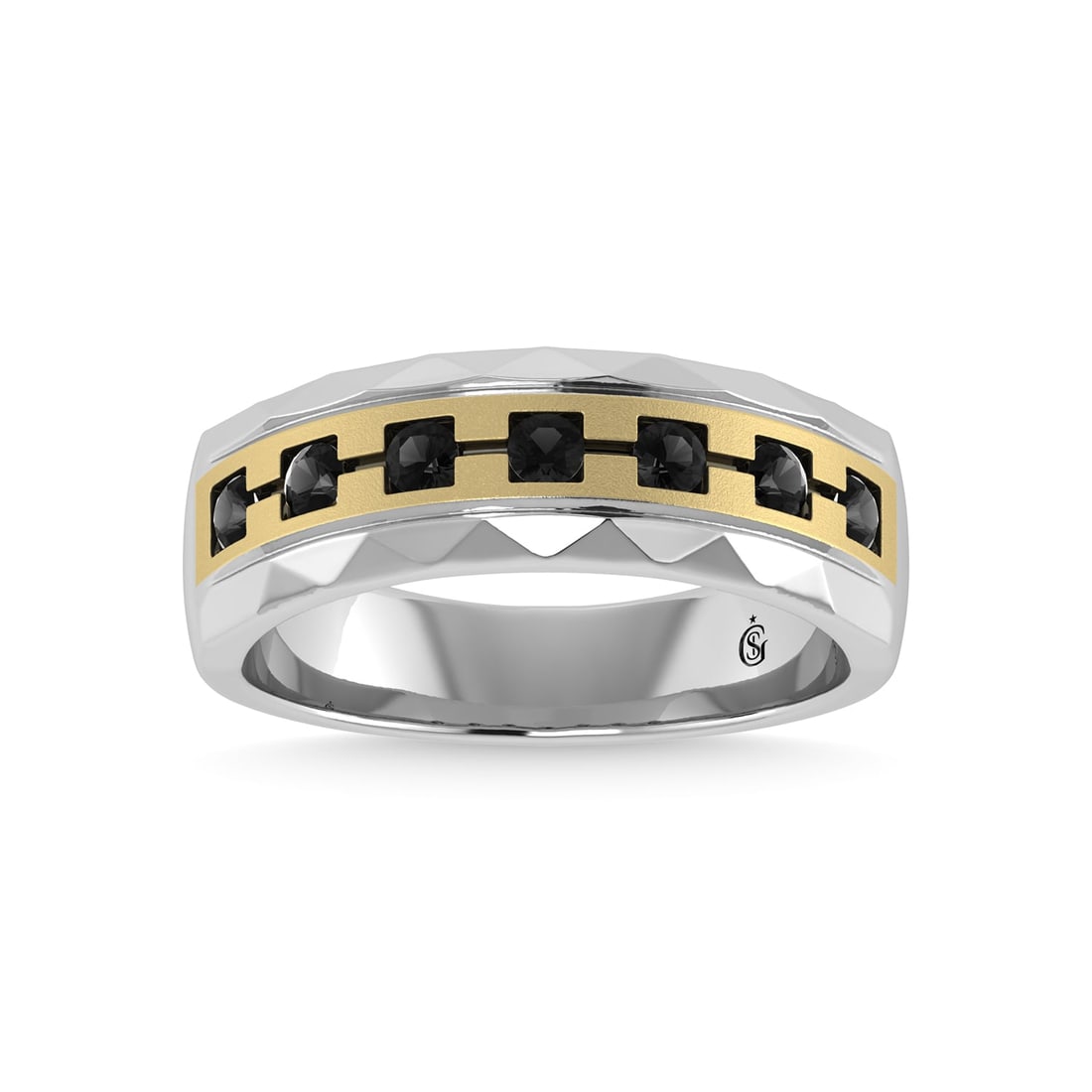 14K White Gold Diamond 1/2 Ct.Tw. Mens Machine Band: 14K White Gold Diamond 1/2 Ct.Tw. Mens Machine Band 14k White Gold Stone Color: G-h Stone Clarity: I1-i2 Each ring is presented in standard size 6.5. Complimentary resizing is available between sizes 