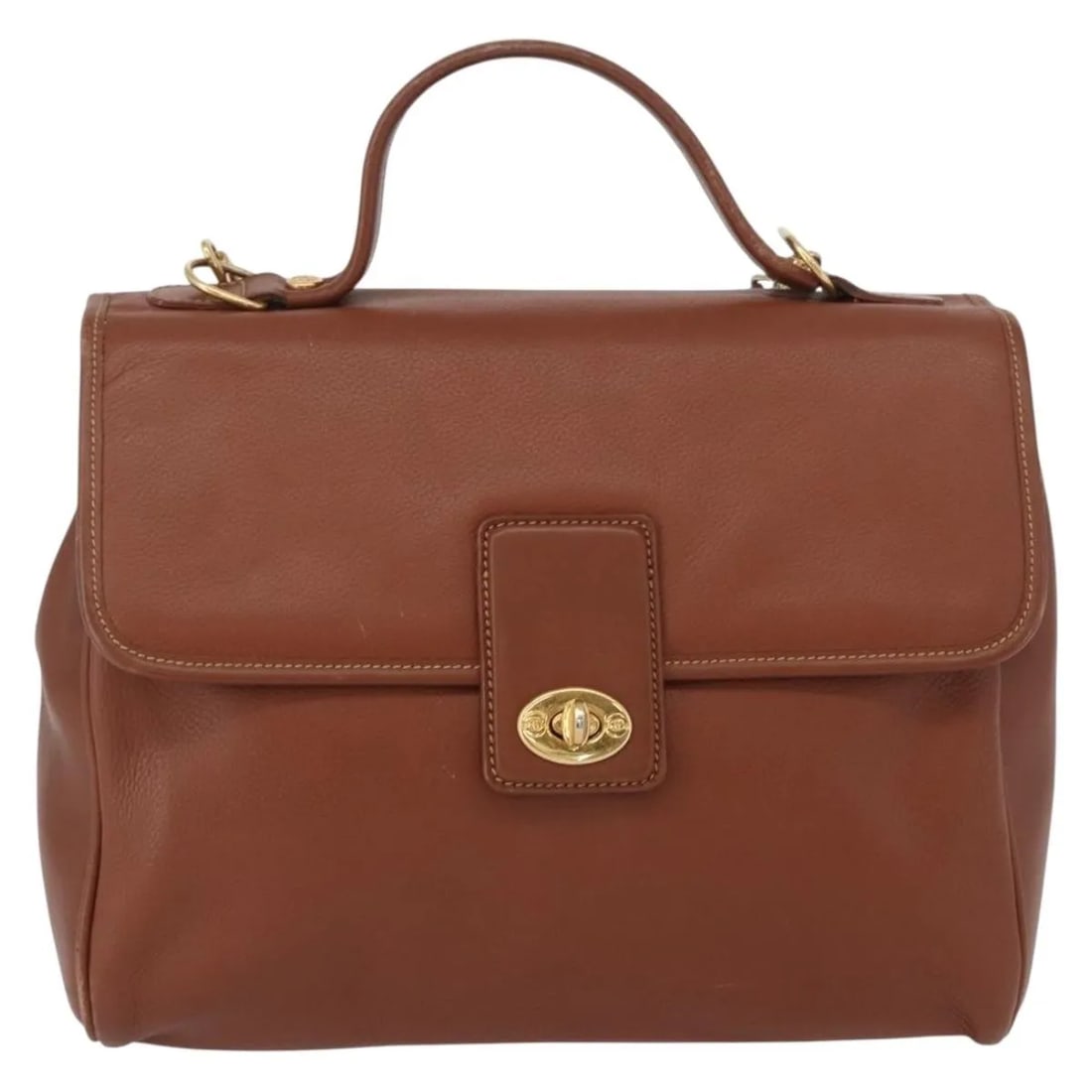 Brown Leather Handbag Gucci Vintage Made in Italy: Brown Leather Handbag Gucci Vintage Made in Italy This Gucci vintage handbag is crafted from brown leather and designed for women. It features a classic silhouette with a top handle and a shoulder str
