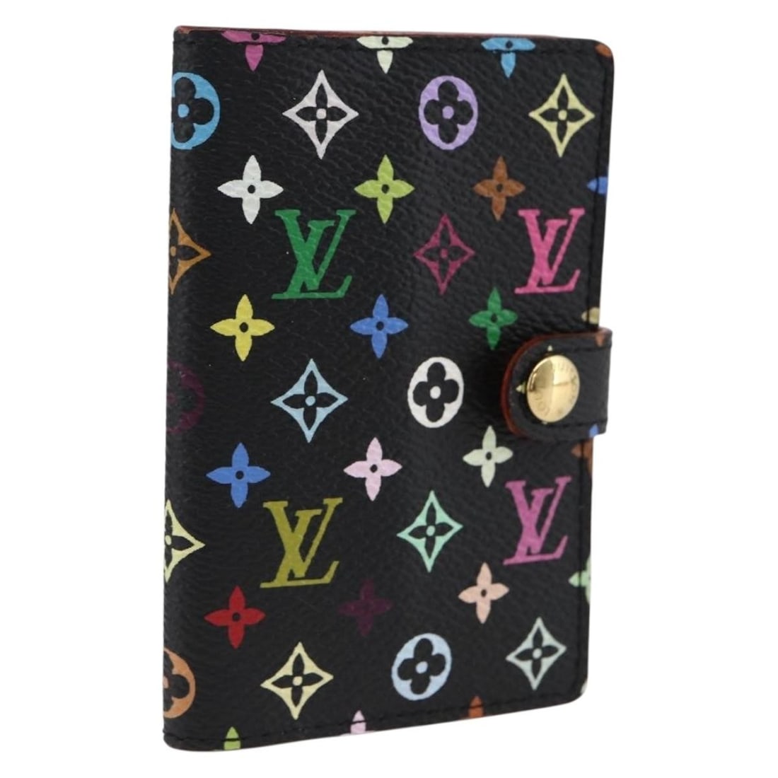 Louis Vuitton M92652 Multicolor Canvas Day Planner Cover Black: Louis Vuitton M92652 Multicolor Canvas Day Planner Cover Black Louis Vuitton Day Planner Cover in Black Monogram Multicolor Canvas, made in France. The item is in excellent condition, with no remarkab