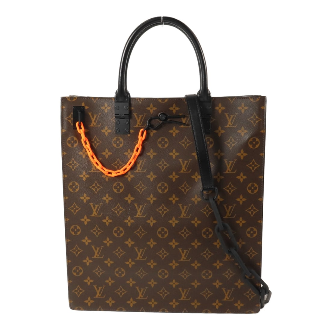 Louis Vuitton M44475 LV Ray Sac Plat 2way Shoulder Tote Brown: Louis Vuitton M44475 LV Ray Sac Plat 2way Shoulder Tote Brown This Louis Vuitton LV Ray Sac Plat Tote Bag is a 2-way shoulder bag in brown, made from Monogram Solar Powered x PVC coated canvas. It fea
