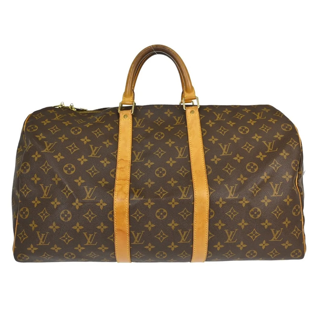 Louis Vuitton Keepall Unisex Brown Monogram Canvas Bag: Louis Vuitton Keepall Unisex Brown Monogram Canvas Bag Louis Vuitton Keepall in brown monogram canvas. This unisex travel bag is made in France and remains a recognizable classic, offered here in fair