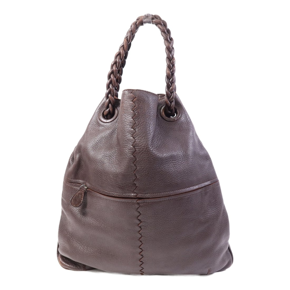 Bottega Veneta Brown Calfskin Leather Shoulder Bag: Bottega Veneta Brown Calfskin Leather Shoulder Bag This BOTTEGA VENETA shoulder bag is crafted from brown calfskin (cowhide) and made in Italy. It features a regular size, with an interior open pocket