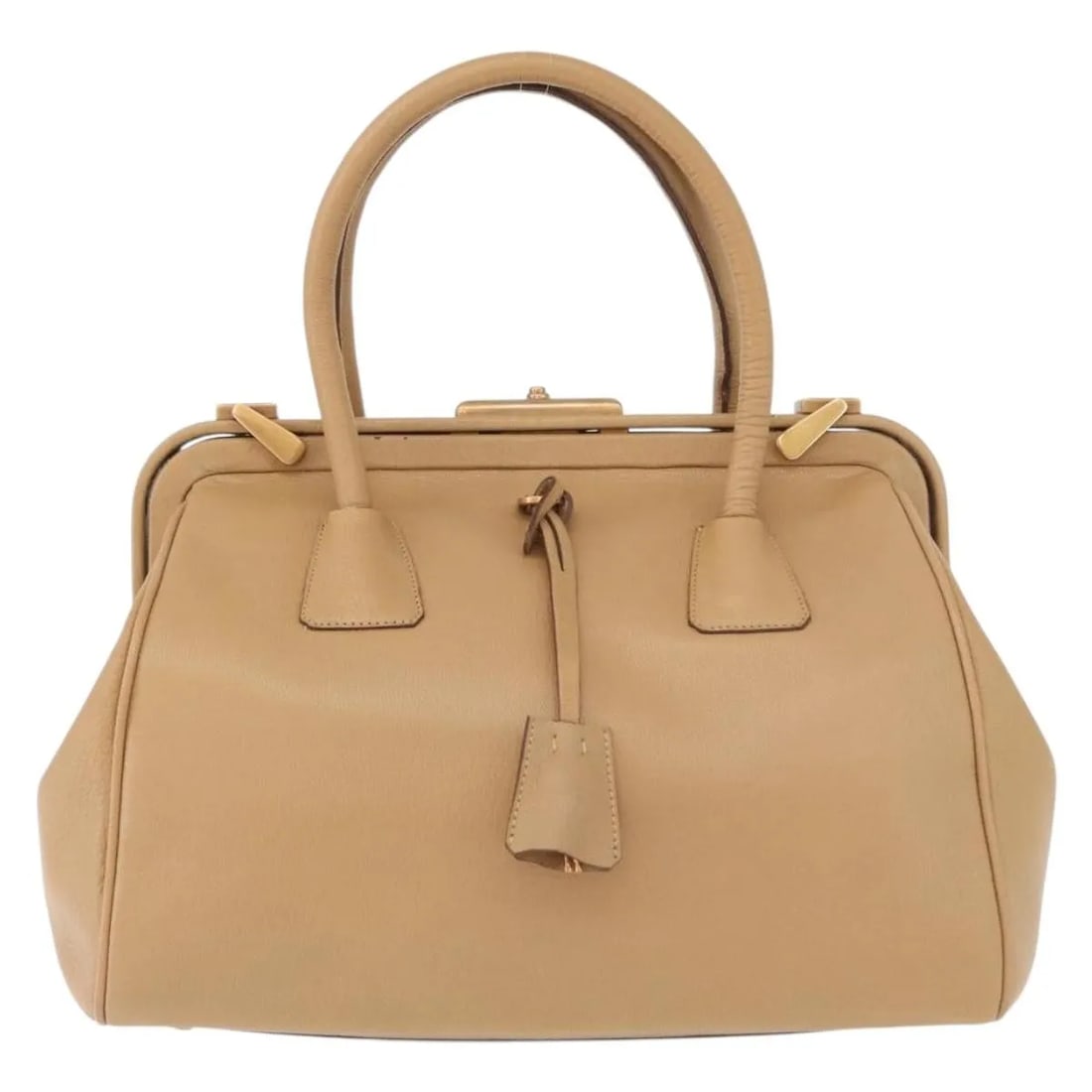 Prada Madras Cerniera beige leather doctor bag: Prada Madras Cerniera beige leather doctor bag This Prada Madras Cerniera Doctor Bag is crafted from beige leather and features a structured silhouette. Designed for women, the bag has metal fittings 