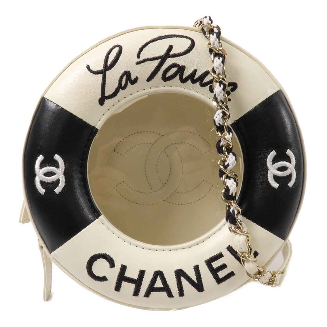 Chanel AS0209 La Pausa CC Shoulder Bag White Lambskin Chain (1 of 14)