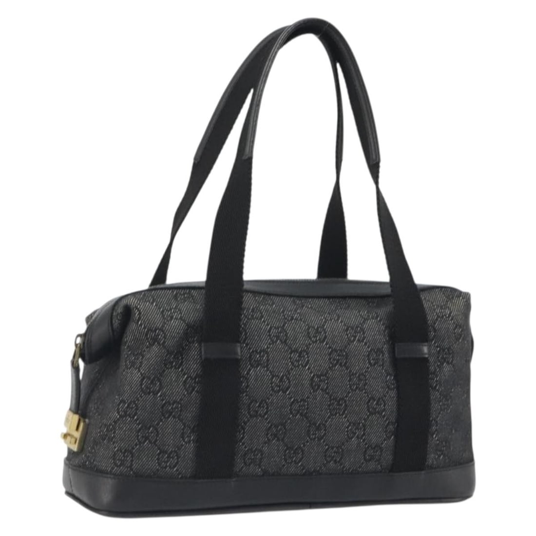 Gucci 92734 GG Canvas Womens Handbag Black Gold: Gucci 92734 GG Canvas Womens Handbag Black Gold Gucci hand bag in GG Canvas with a black and gold color scheme. Made in Italy, this women's bag features a handle drop of approximately 21 cm and is off