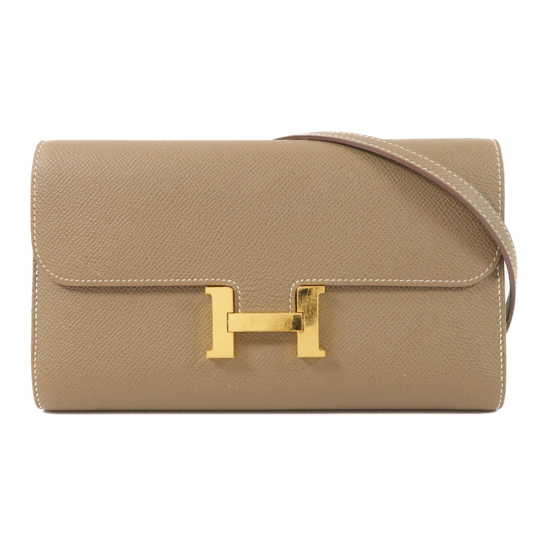 Hermes Constance To Go Epsom Calfskin Shoulder Bag Etoupe Gray: Hermes Constance To Go Epsom Calfskin Shoulder Bag Etoupe Gray Hermes Constance To Go shoulder bag in Etoupe Grey x Gray x Etoupe, made in France. It is crafted from Epsom and calfskin (cowhide) and c