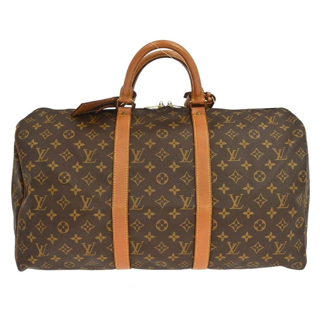 Louis Vuitton Keepall Monogram Brown Canvas Travel Bag: Louis Vuitton Keepall Monogram Brown Canvas Travel Bag Louis Vuitton Keepall in brown monogram canvas. This unisex bag is presented in good condition with visible signs of use, including scuffs, natur