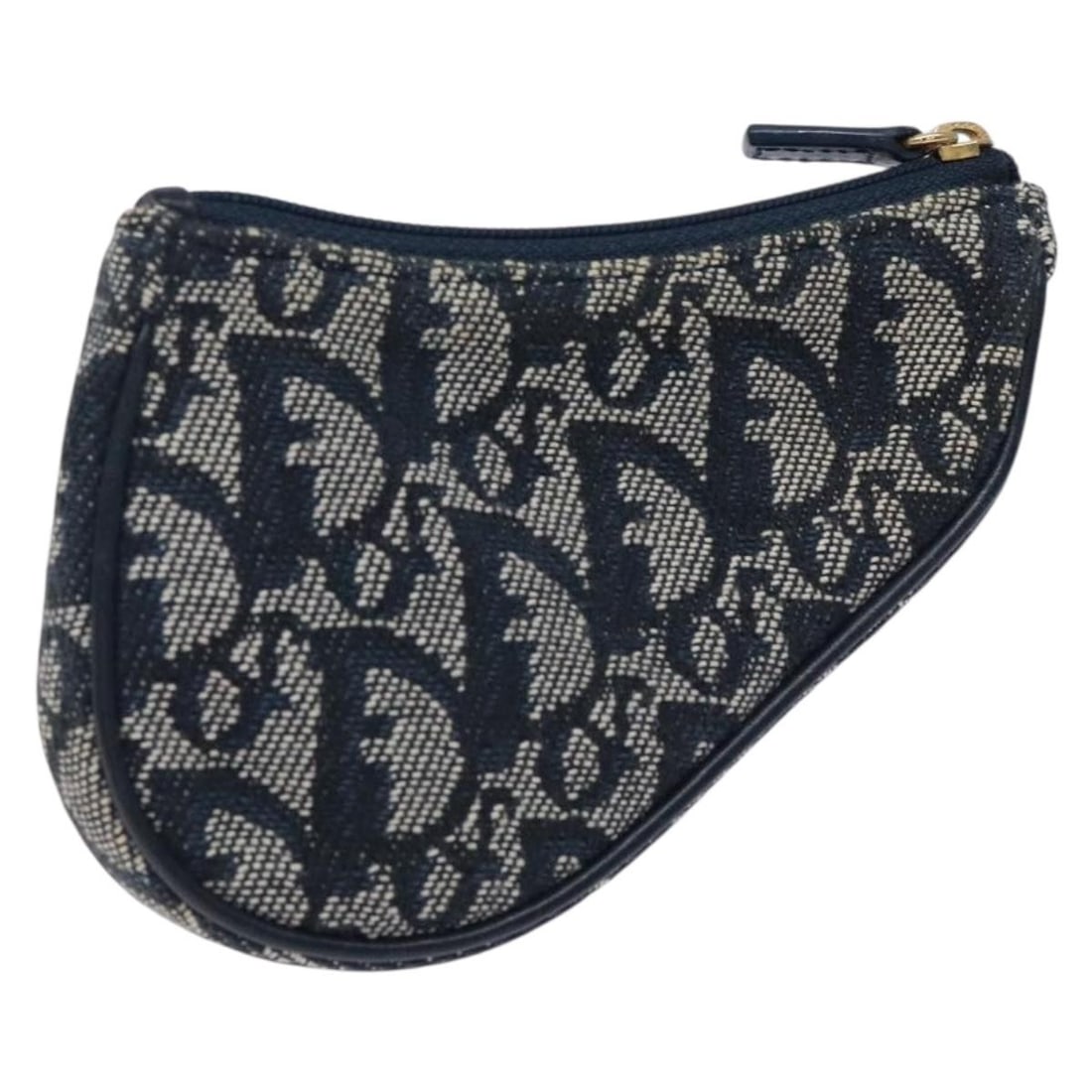 Christian Dior Saddle Coin Purse Trotter Canvas Navy Gold: Christian Dior Saddle Coin Purse Trotter Canvas Navy Gold Christian Dior Trotter Canvas coin purse in navy and gold, made in Spain. The exterior is Trotter Canvas, and the item is described as a women