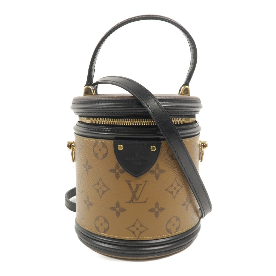 Louis Vuitton Cannes M43986 2 Way Monogram Reverse Shoulder Bag Brown: Louis Vuitton Cannes M43986 2 Way Monogram Reverse Shoulder Bag Brown A Louis Vuitton Cannes 2 Way Shoulder Bag in brown, model M43986, featuring Monogram Reverse and PVC coated canvas. It includes a 