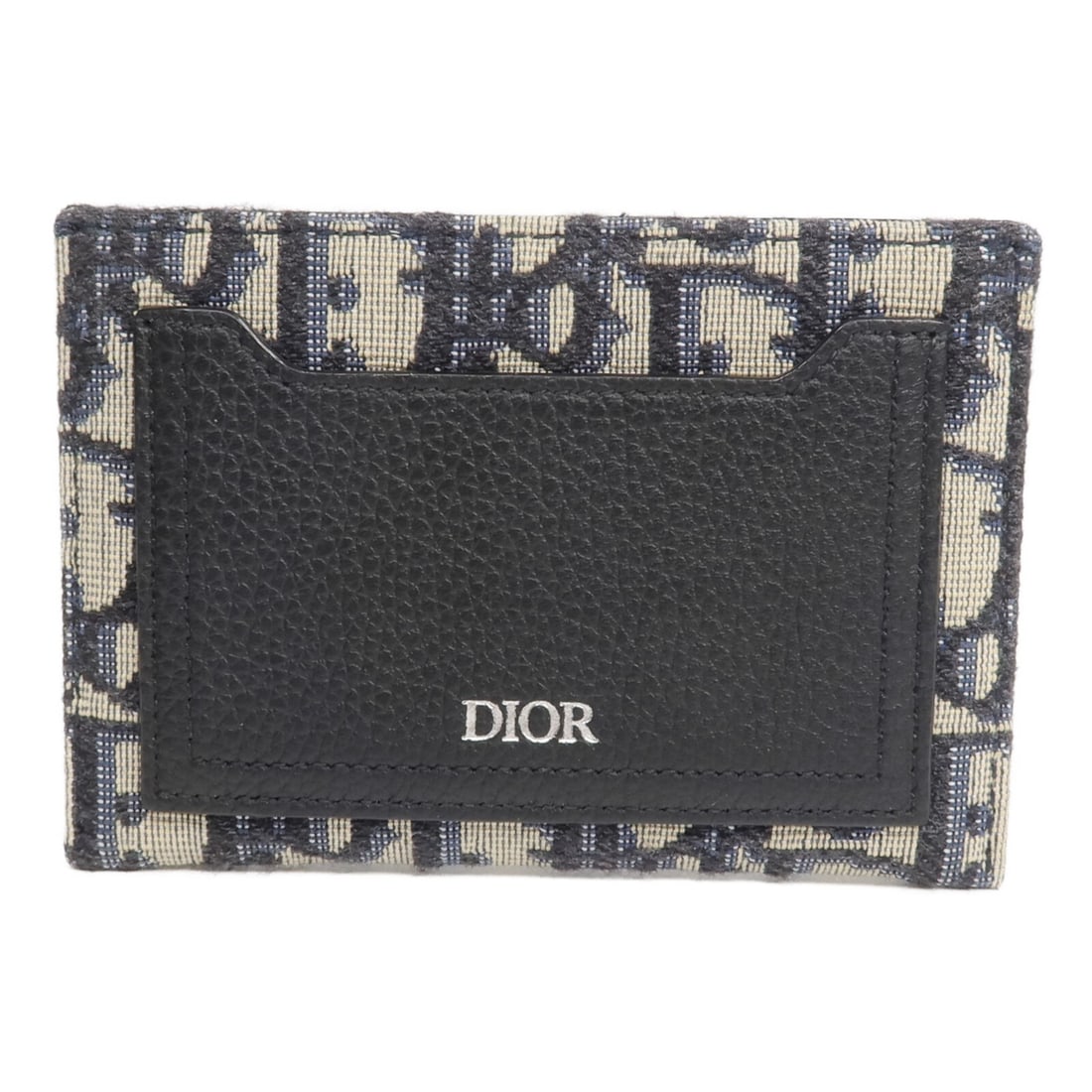 Dior CD Canvas Card Case Blue Black Beige: Dior CD Canvas Card Case Blue Black Beige This Christian Dior card holder is crafted in canvas and presented in a blue, black, and beige color combination. It is designed in a card case style for wome