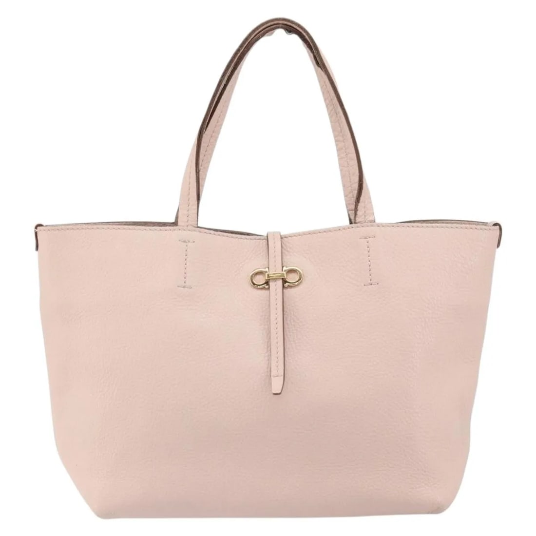 Gancini Pink Leather Tote by Salvatore Ferragamo: Gancini Pink Leather Tote by Salvatore Ferragamo This Salvatore Ferragamo Gancini Tote is crafted from pink leather and designed for women. It features a spacious interior and classic Gancini styling.
