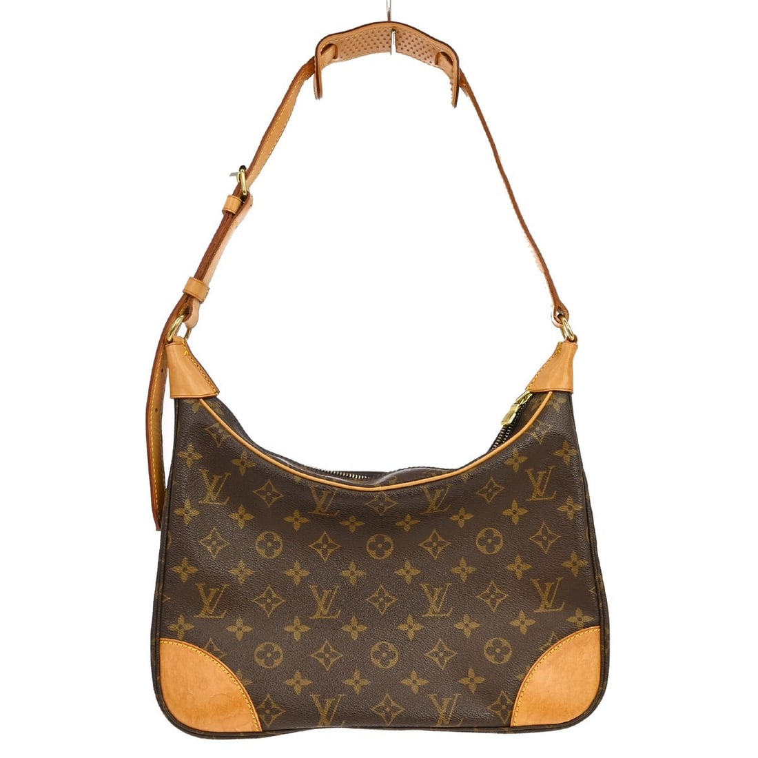 Louis Vuitton Boulogne 30 Monogram Shoulder Bag M51265 Vintage: Louis Vuitton Boulogne 30 Monogram Shoulder Bag M51265 Vintage Vintage Louis Vuitton Monogram Boulogne 30 shoulder bag in brown Monogram canvas and leather, made in France. It features a beige leather