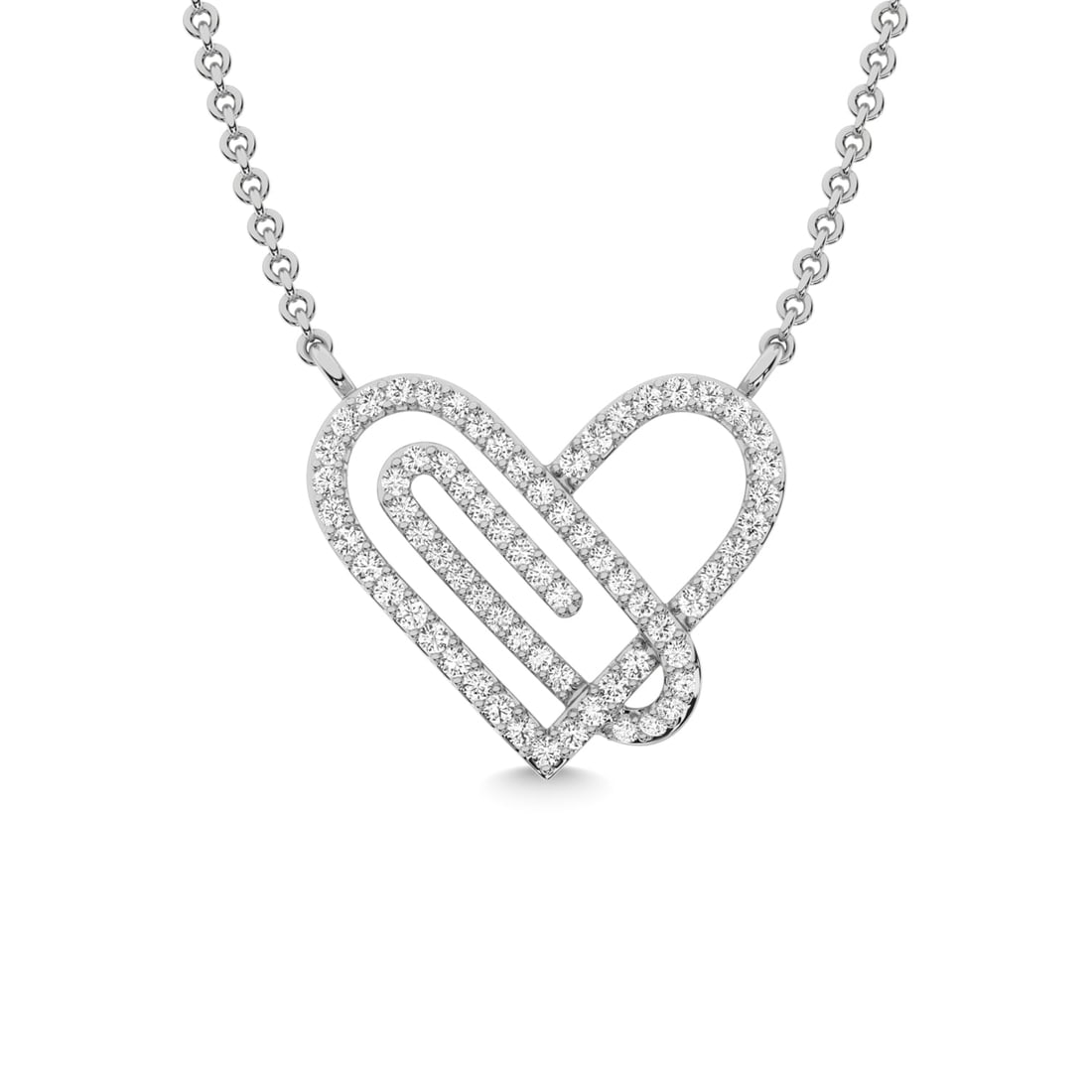 Diamond 1/4 Ct.Tw. Fashion Necklace in 10K White Gold: Diamond 1/4 Ct.Tw. Fashion Necklace in 10K White Gold 10k White Gold Stone Color: G-h Stone Clarity: I1-i2 Unless otherwise specified, pendants that include a chain are paired with our standard 18-inc