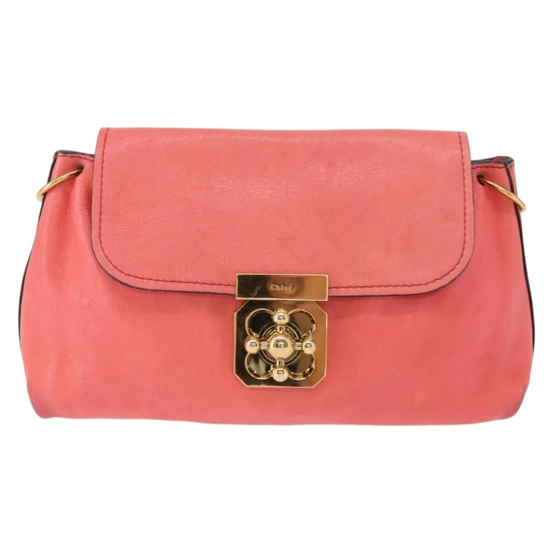 Chloe Elsie pink leather shoulder bag 22cm Italy: Chloe Elsie pink leather shoulder bag 22cm Italy This pre-owned Chloe Elsie crossbody bag for women features pink leather construction with a compact silhouette. It shows signs of use including surfac