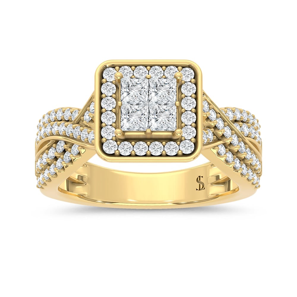 Diamond Engagement Ring 1 Ct.tw in 14K Yellow Gold: Diamond Engagement Ring 1 Ct.tw in 14K Yellow Gold 14k Yellow Gold Stone Color: Gh Stone Clarity: Si2 Each ring is presented in standard size 6.5. Complimentary resizing is available between sizes 510