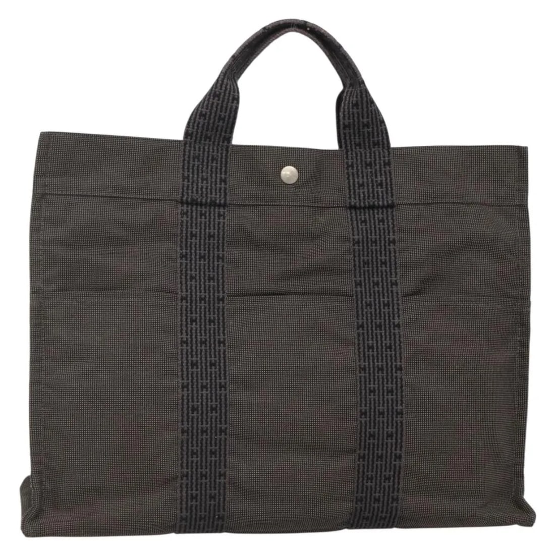 Hermes Fourre-tout Herline Canvas Tote Bag Gray 42cm by 32cm by 10cm (1 of 18)