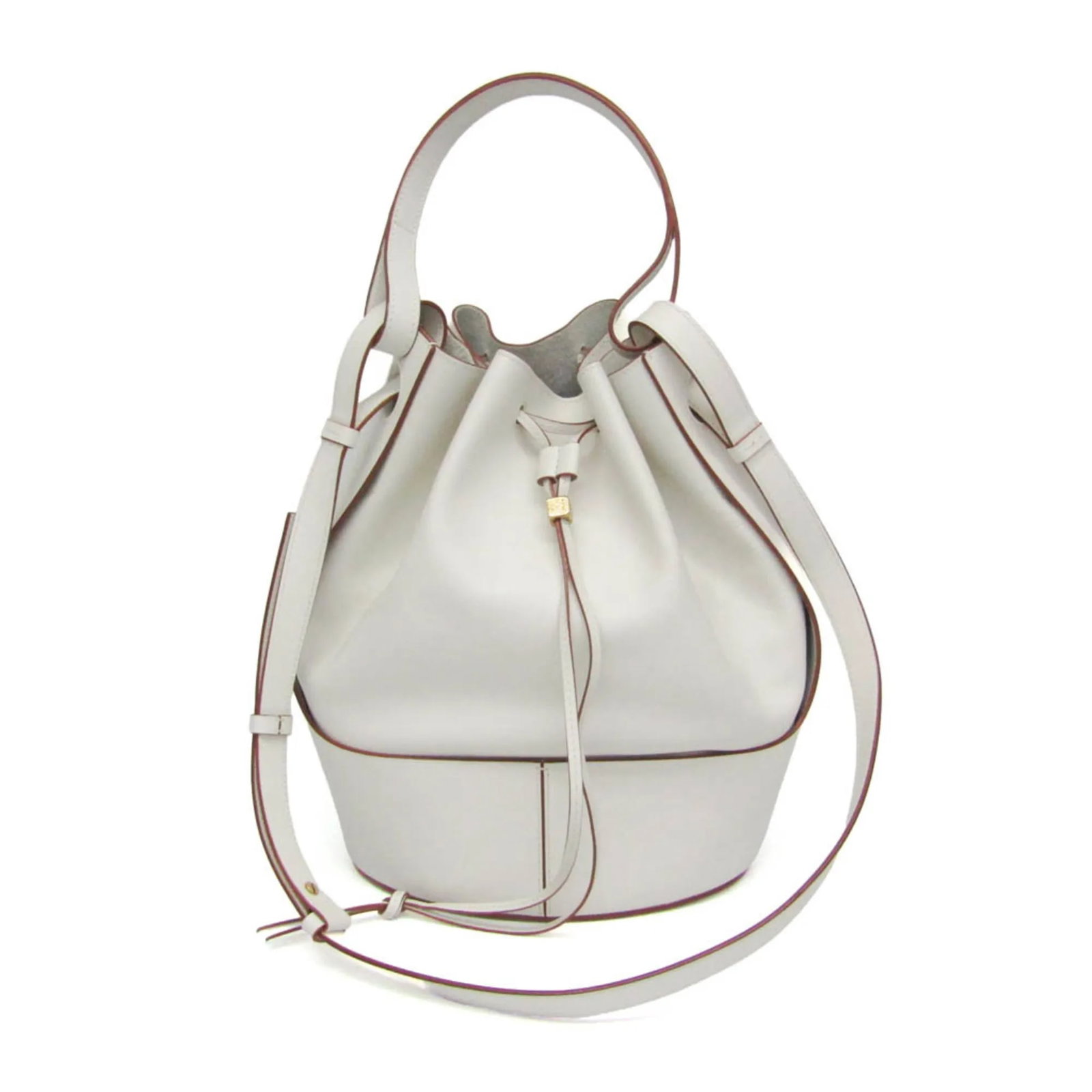 Loewe Balloon Bucket leather shoulder bag white (1 of 18)