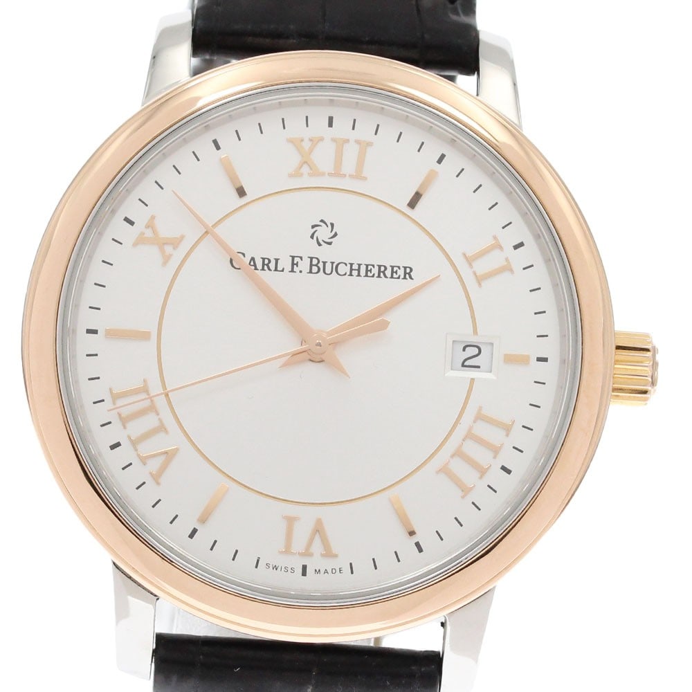 Carl F Bucherer Adamavi 10314.07 mens automatic date wristwatch: Carl F Bucherer Adamavi 10314.07 mens automatic date wristwatch CARL F. BUCHERER Adamavi Date automatic men's wristwatch, reference 10314.07, made in Switzerland. It features a silver dial, stainless 
