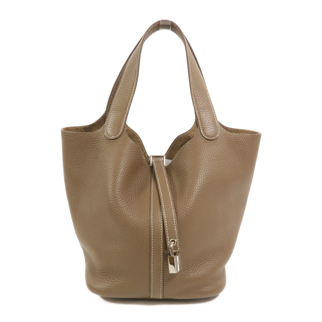Hermes Picotin MM Taurillon Clemence Etoupe Bucket Tote PHW (1 of 16)