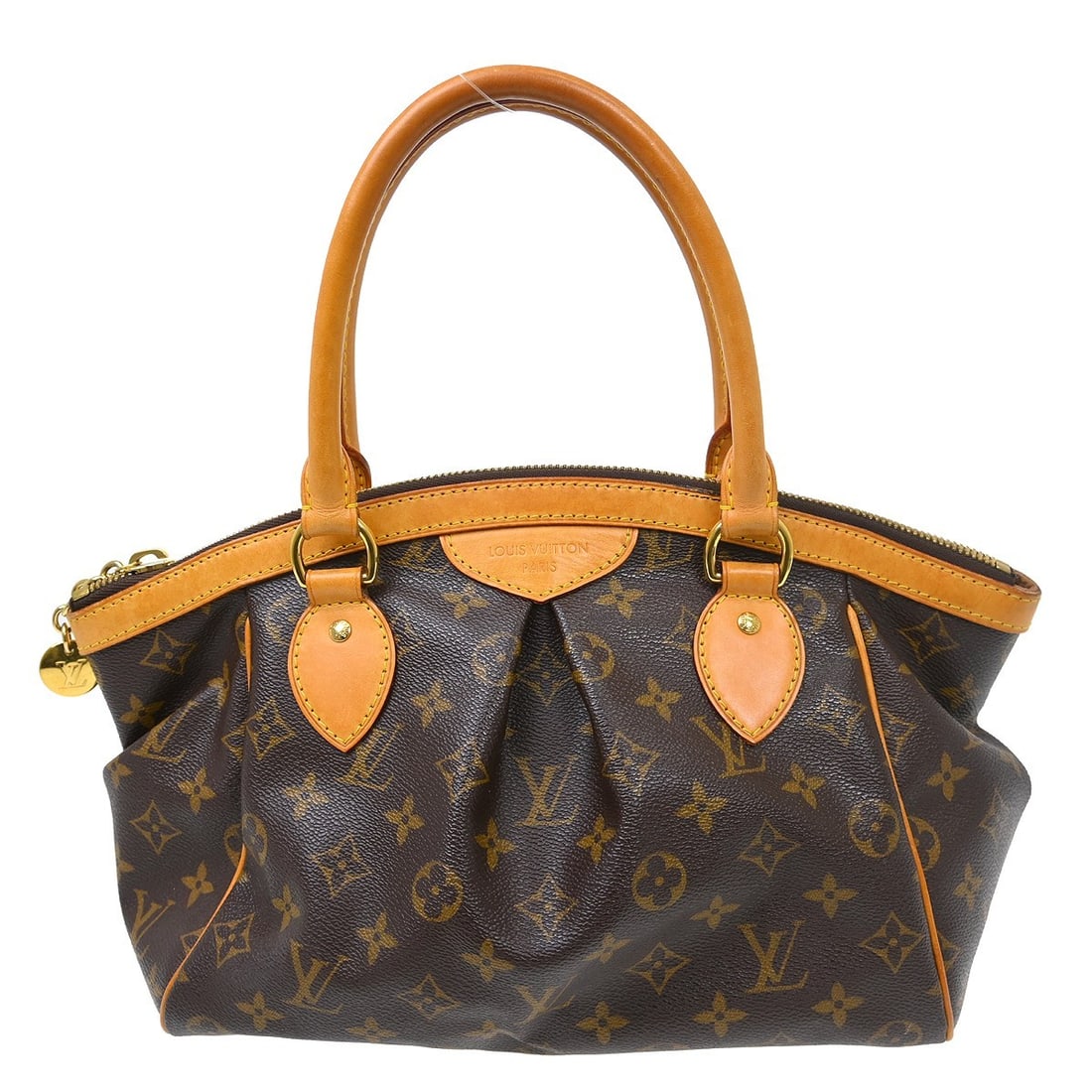 Louis Vuitton Tivoli PM Monogram Canvas Tote Bag M40143: Louis Vuitton Tivoli PM Monogram Canvas Tote Bag M40143 Vintage Louis Vuitton Tivoli PM handbag in Monogram canvas with leather trim and a zip closure. This women's tote features logo accents, bottom 