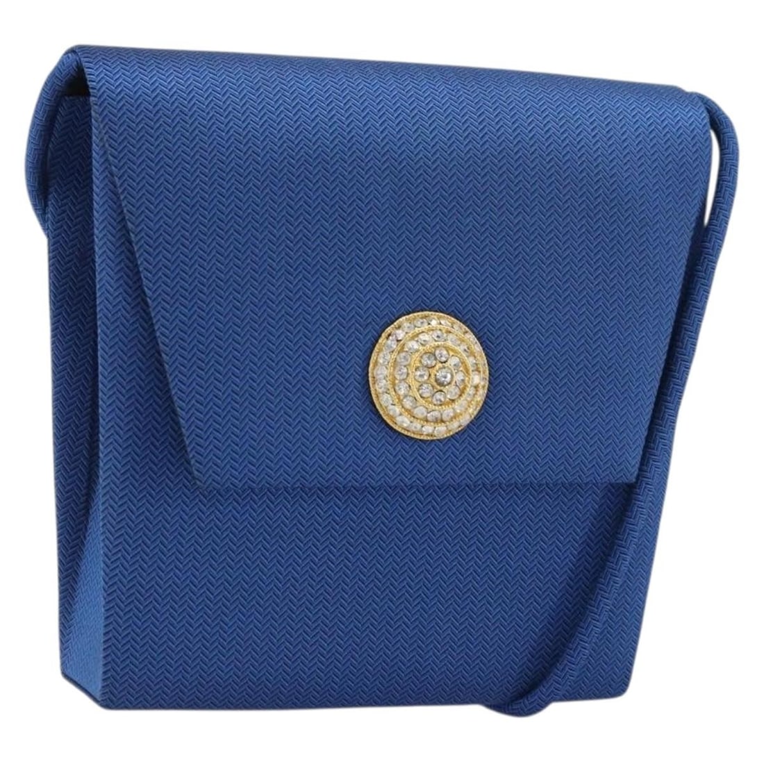 SAINT LAURENT Blue Gold Satin Shoulder Bag for Women: SAINT LAURENT Blue Gold Satin Shoulder Bag for Women Saint Laurent shoulder bag in satin with a blue and gold color combination. Designed for women, this Italy-made bag measures approximately 15 cm wi
