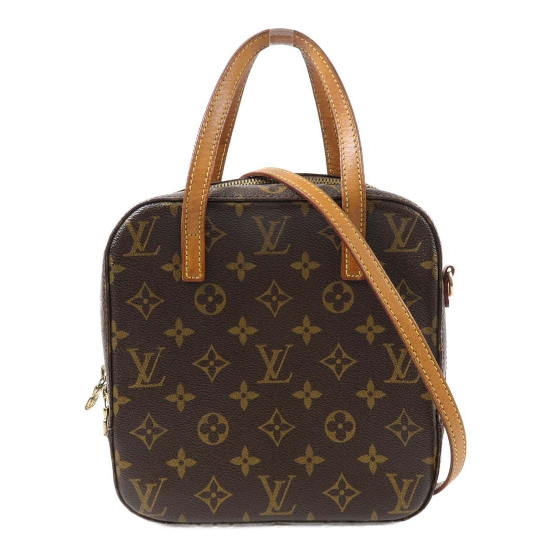 Louis Vuitton Spontini M47500 Monogram 2Way Bag Brown: Louis Vuitton Spontini M47500 Monogram 2Way Bag Brown Louis Vuitton Spontini 2Way Shoulder Handbag, model M47500, in brown monogram and PVC coated canvas. It features a 2-way design with a handle and 