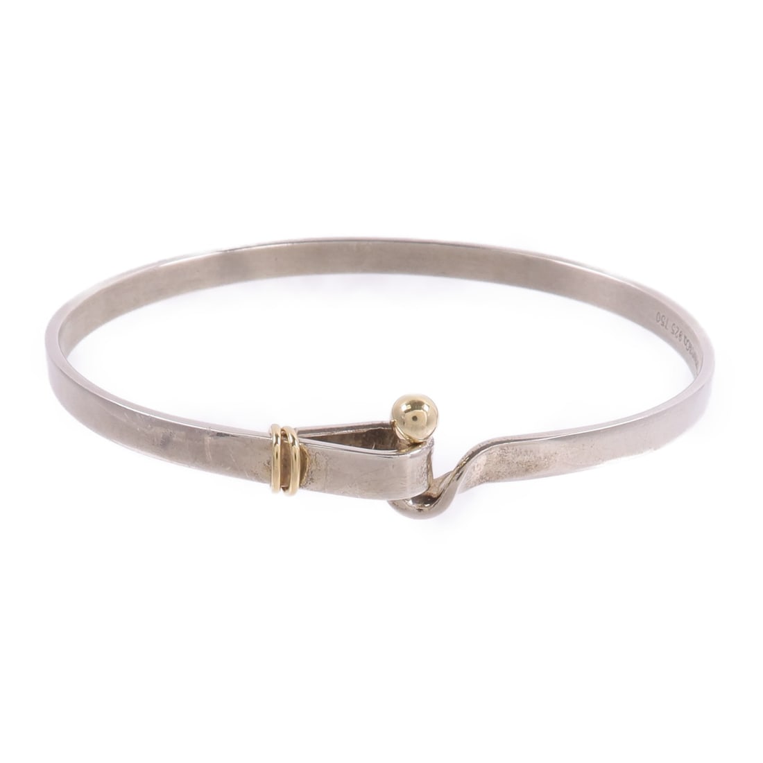 Tiffany Co Love Knot Bracelet Sterling Silver 925 and 18K Yellow Gold: Tiffany Co Love Knot Bracelet Sterling Silver 925 and 18K Yellow Gold Love Knot bracelet in 925 sterling silver with 18K yellow gold accents. The item is described as Very Good condition (AB) and come