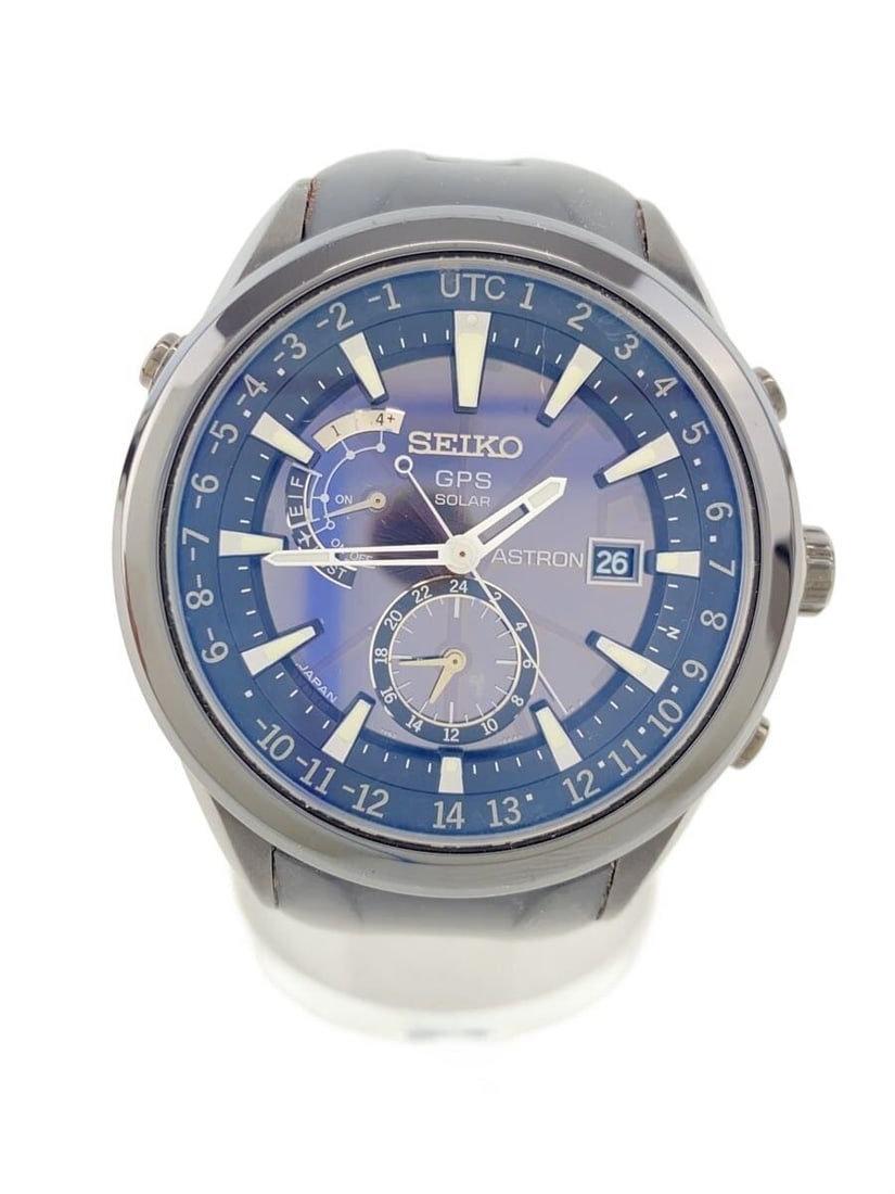 Seiko Astron 7x52 0ab0 Black Rubber Wristwatch: Seiko Astron 7x52 0ab0 Black Rubber Wristwatch This SEIKO Astron 7x52-0ab0 men's wristwatch features a black rubber band and a durable case. Made in Japan, it is designed for reliability and comfort. 