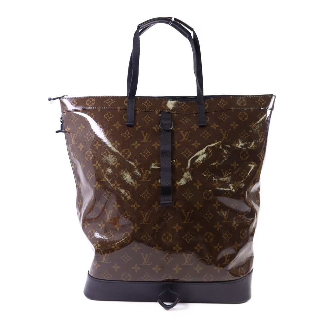 Louis Vuitton M43890 Zippen Monogram Glaze Rucksack Backpack Brown Black: Louis Vuitton M43890 Zippen Monogram Glaze Rucksack Backpack Brown Black Louis Vuitton LV Zippen Tote Backpack Rucksack, model M43890, in Brown x Black. It is made from Monogram / Grasse x PVC coated 