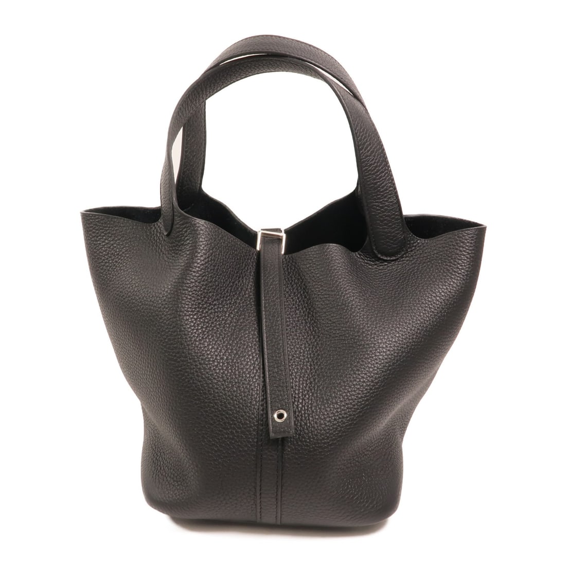 Hermes Picotin MM Taurillon Clemence Black Tote Bag PHW (1 of 15)