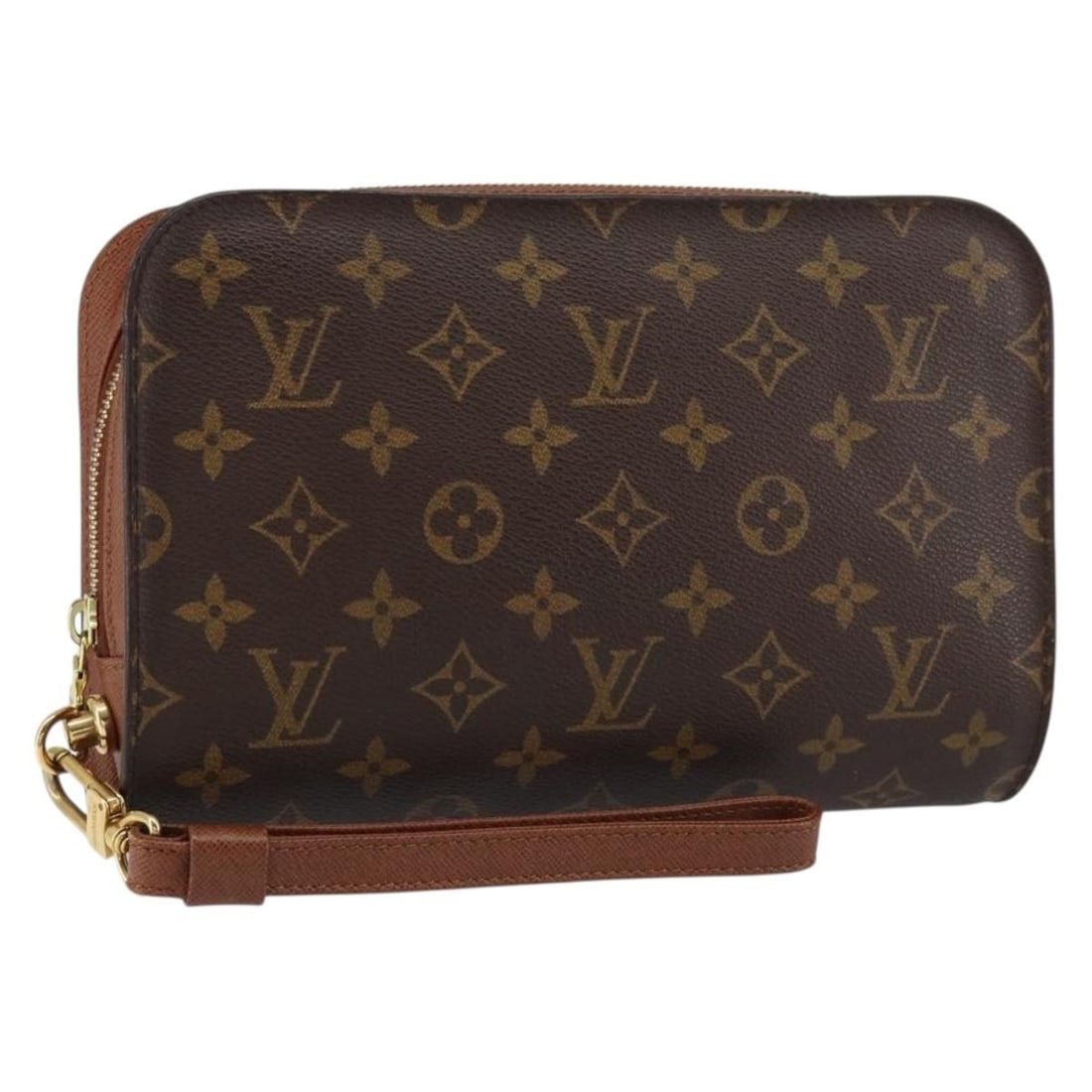 Louis Vuitton Orsay Monogram Canvas Clutch M51790 France: Louis Vuitton Orsay Monogram Canvas Clutch M51790 France Louis Vuitton Orsay Clutch Bag in Monogram Canvas, made in France. The bag features the classic Monogram pattern and is identified by product n