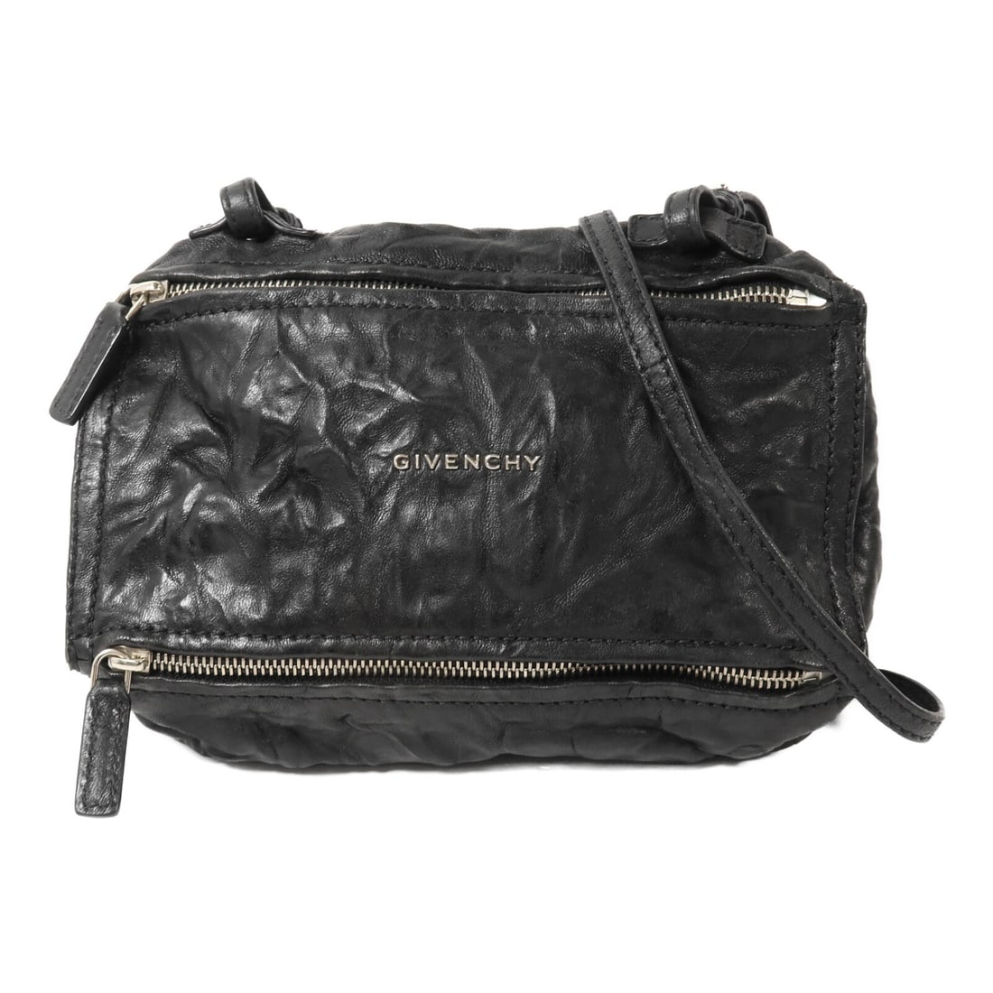 Givenchy Pandora Mini Black Calfskin Shoulder Bag SHW (1 of 15)